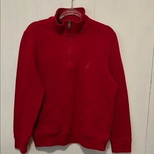 Nautica Men's Red Half-Zip Sweater
